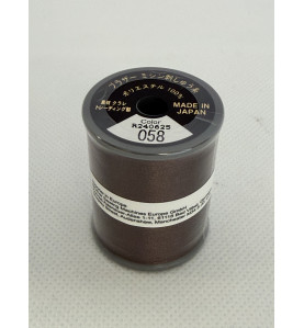 Bobine fil à broder BROTHER 300 m 058 brun foncé