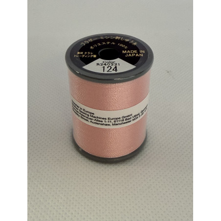 Bobine fil à broder BROTHER 300 m 124 Rose chair