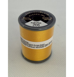 Bobine fil à broder BROTHER 300 m 206 Or blé