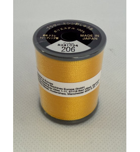 Bobine fil à broder BROTHER 300 m 206 Or blé