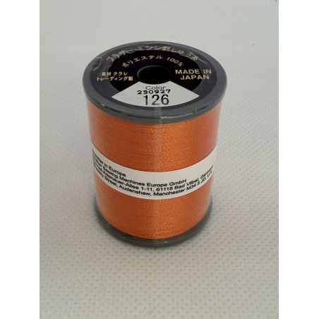 Bobine fil à broder BROTHER 300 m 126 Citrouille