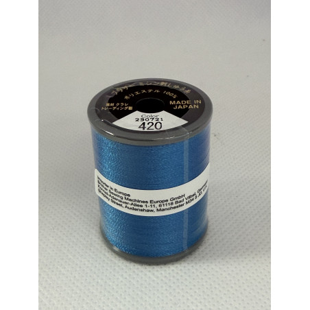 Bobine fil à broder BROTHER 300 m 420 Bleu électrique