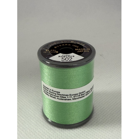 Bobine fil à broder BROTHER 300 m 502 Vert menthe