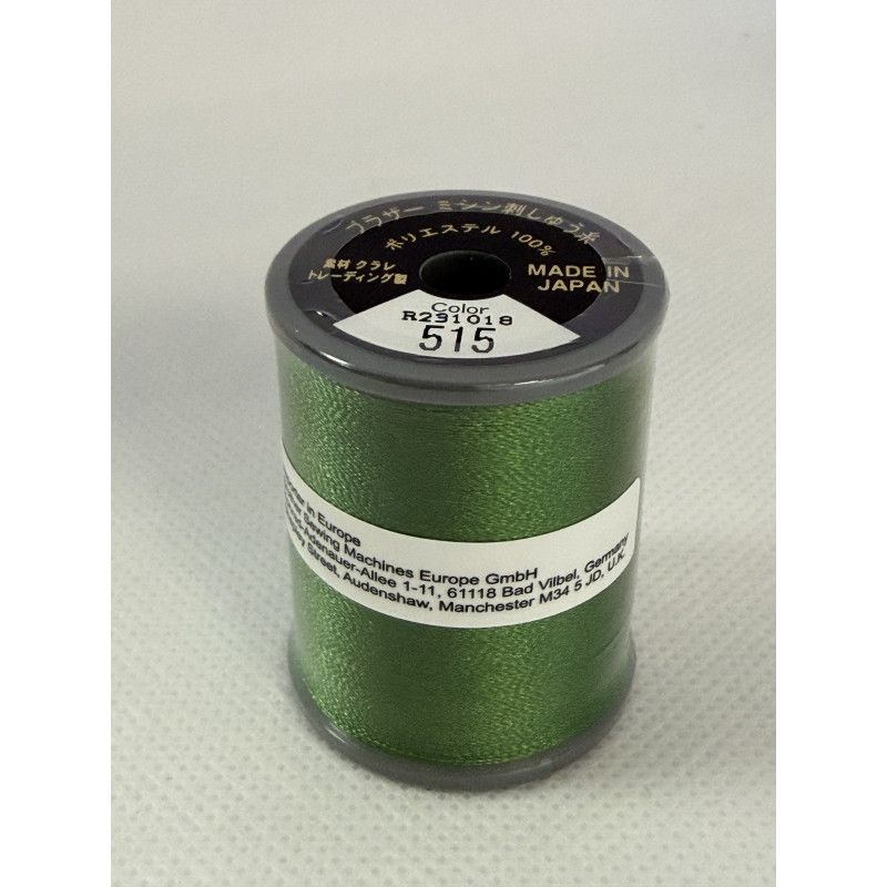 Bobine fil à broder BROTHER 300 m 515 Vert mousse