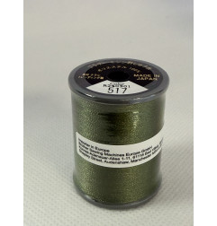 Bobine fil à broder BROTHER 300 m 517 Olive foncé