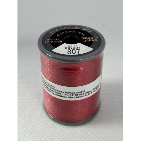 Bobine fil à broder BROTHER 300 m 807 Carmin