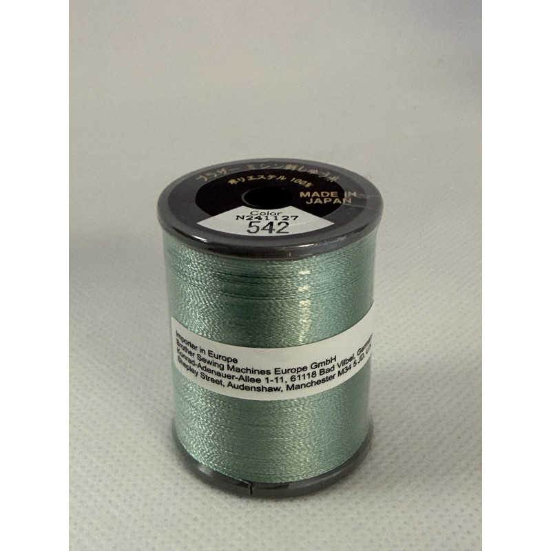 Bobine fil à broder BROTHER 300 m 542 Vert pâle