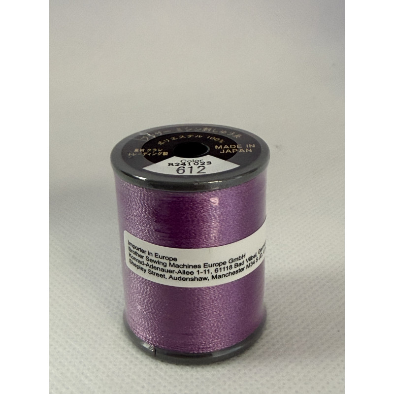 Bobine fil à broder BROTHER 300 m 612 Lilas