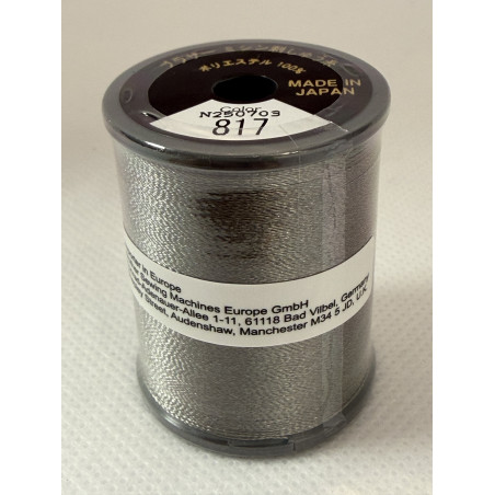 Bobine fil à broder BROTHER 300 m 817 Gris