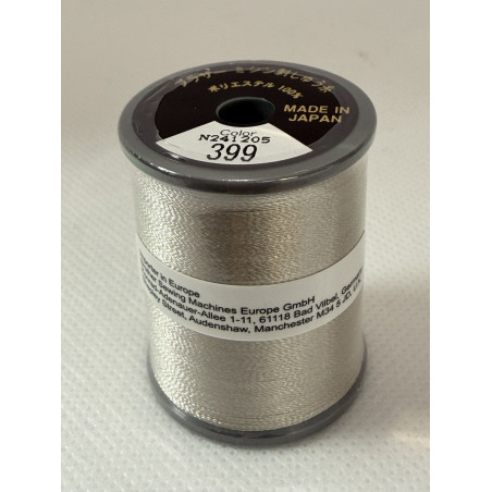 Bobine fil à broder BROTHER 300 m 399 Gris vif