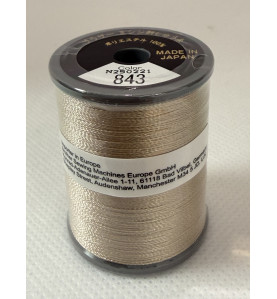 Bobine fil à broder BROTHER 300 m 843 Beige