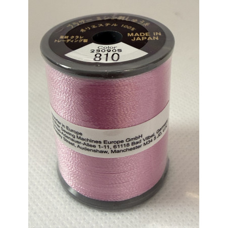Bobine fil à broder BROTHER 300 m 810 Lilas clair