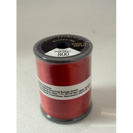Bobine fil à broder BROTHER 300 m 800 Rouge