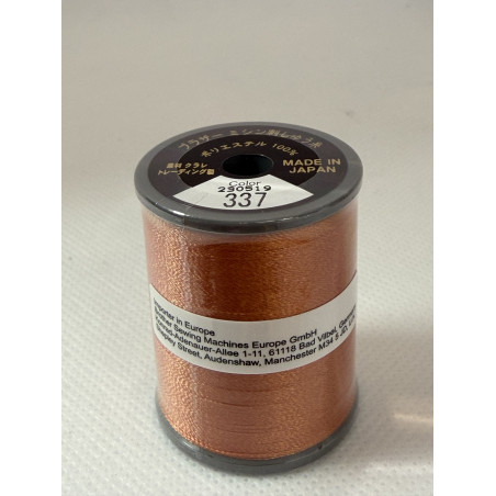 Bobine fil à broder BROTHER 300 M 337 Brun rougeâtre