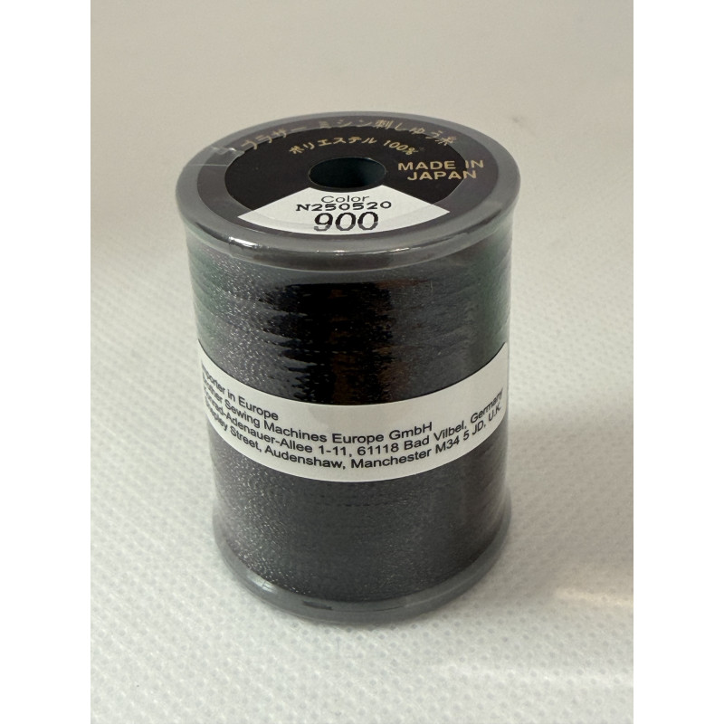 Bobine fil à broder BROTHER 300 m 900 NOIR