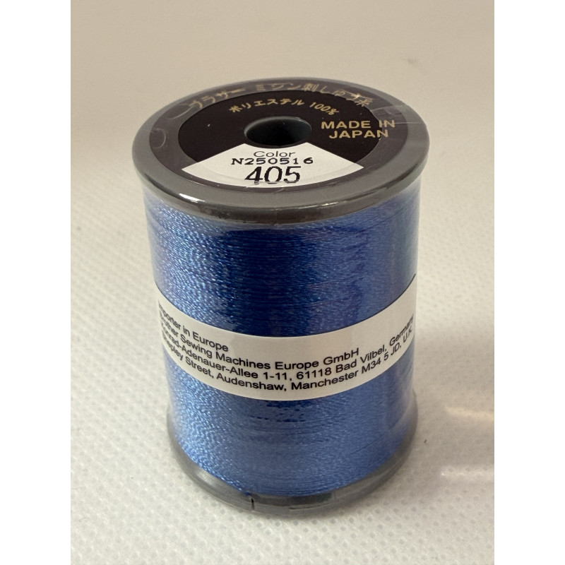 Bobine fil à broder BROTHER 300 m 405 Bleu