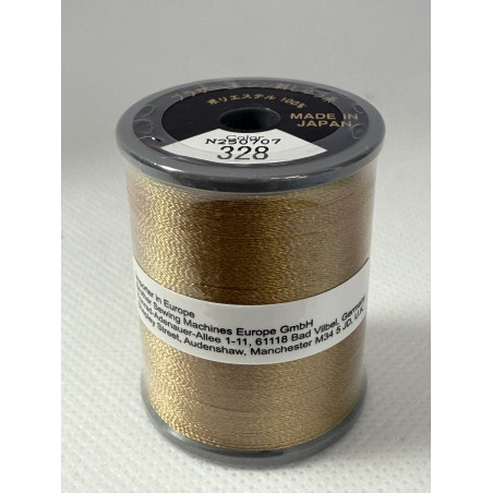 Bobine fil à broder BROTHER 300 m 328 Cuivre