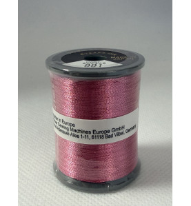 Bobine fil à broder BROTHER 300 m métallique 991 Rose foncé
