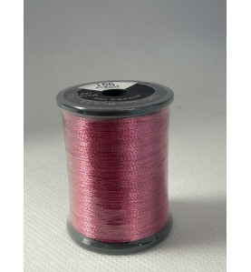 Bobine fil à broder BROTHER 300 m métallique 991 Rose foncé