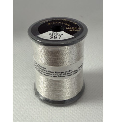 Bobine fil à broder BROTHER 300 m métallique 997 Argent