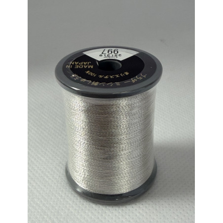 Bobine fil à broder BROTHER 300 m métallique 997 Argent