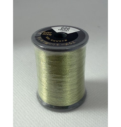 Bobine fil à broder BROTHER 300 m métallique 989 Vert tendre