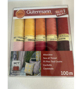 Pack 10 bobines 100m Polyester Gütermann 734006 COL 4
