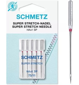 5 aiguilles HAx1 SP Super Stretch Schmetz