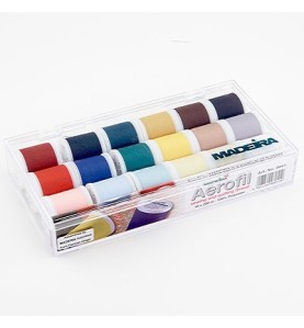 Coffret 18 bobines MADEIRA 200 m réf 8041 pour machines à coudre