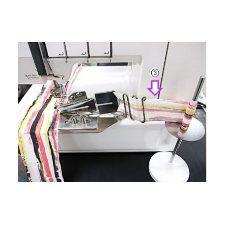 Support dérouleur de biais recouvreuse JANOME réf 202323004