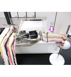 Support dérouleur de biais recouvreuse JANOME réf 202323004