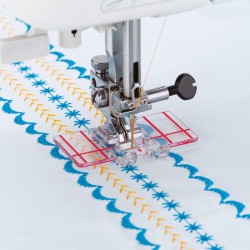 Pied guide bordeur avec lignes JANOME 7 mm réf 200434003