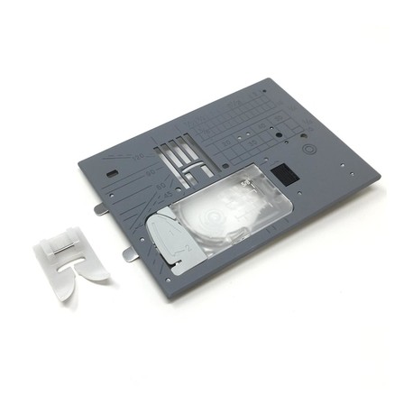 Pack plaque aiguille téflon + pied téflon JANOME 9 mm réf 202201005