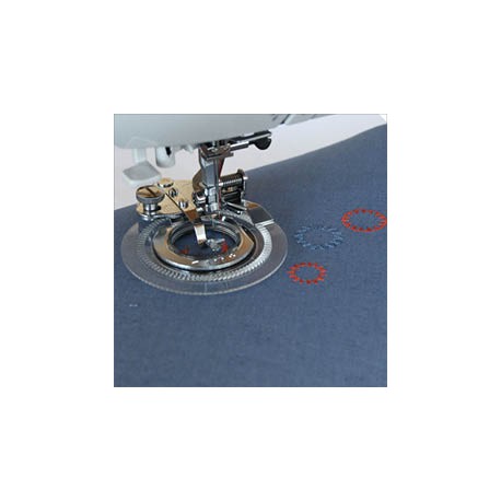 Pied point fleur et cercles ELNA 7 mm réf 202258007