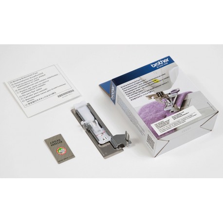 Pied boutonnière avec plaque stabilisatrice BROTHER F083 pour Innovis VQ2, CX1, V5 et V7
