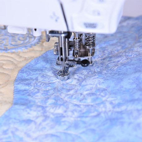 Semelles piqué libre pour travail à la règle JANOME 9 mm réf 767434005