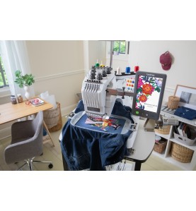 Machine à broder BROTHER PR680W Entrepreneur + Table VRPRNSTD et Sy...