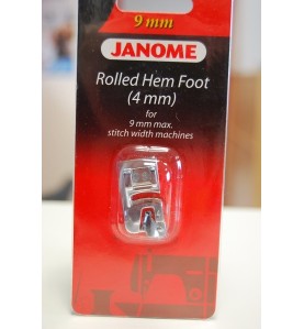 Pied roulotté 4 mm JANOME 9 mm réf 202081007