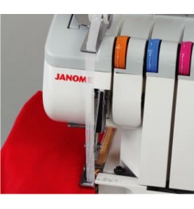 Pied pose ruban avec guide JANOME 200204208 surjeteuse