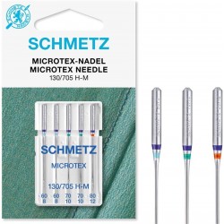 5 aiguilles Microtex 60/70/80 Schmetz