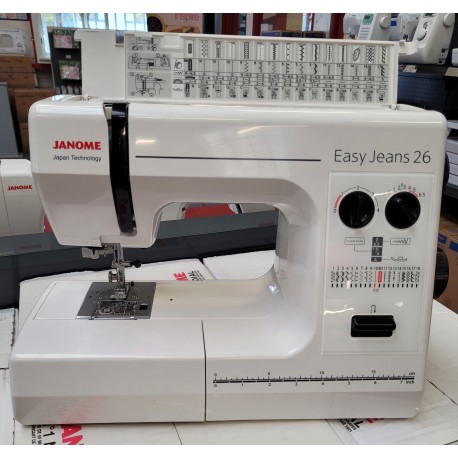 Machine à coudre JANOME EASY JEANS 26 + coffret Madeira offert