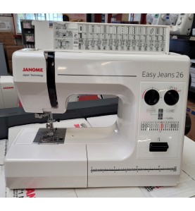 Machine à coudre JANOME EASY JEANS 26 + coffret Madeira offert