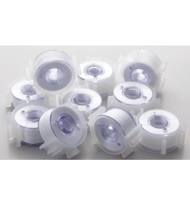 10 canettes pré-remplies avec clips fil canette broderie BROTHER PW...