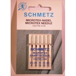 5 aiguilles Microtex 60/70/80 Schmetz