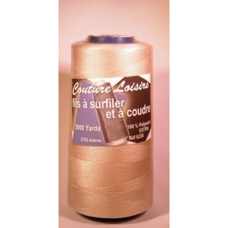 Cône 2743 m polyester beige 6230-155 couture & surfilage