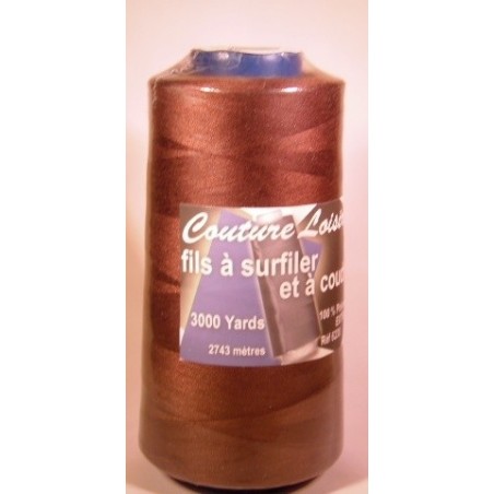 Cône 2743 m polyester brun foncé 6230-160 couture & surfilage