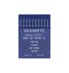 Paquet 10 aiguilles Schmetz DPx5 taille 80 pour Juki TL2300 Sumato