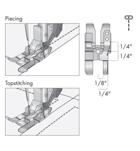 Pied patchwork guide bord droit PFAFF 820924096
