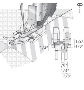 Pied dans la couture transparent PFAFF 821143096