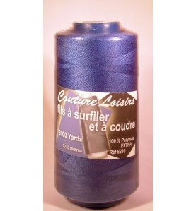 Cône 2743 m polyester bleu 6230-145 couture & surfilage